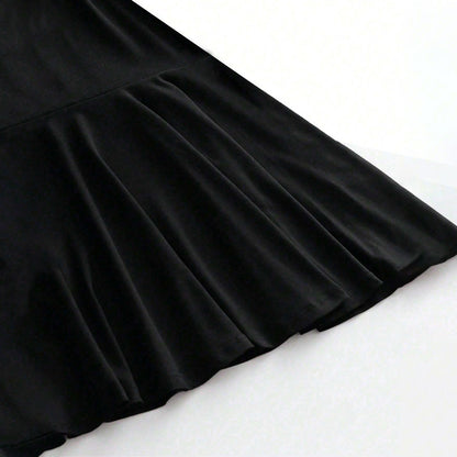 Dam Kort Klänning Off-Shoulder A-Linje Polyester för Sommarfest-5