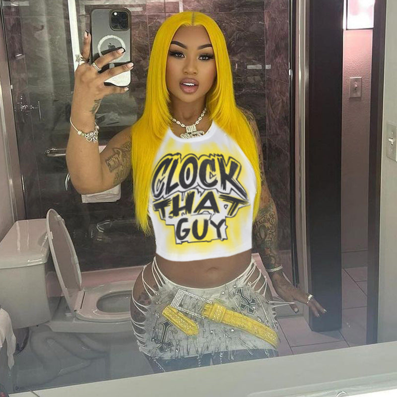 Dam T-shirt Avslappnad Snitt Grafisk Utskrift Bomull-5