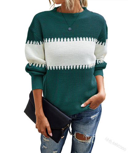 Dam Sweatshirt Långärmad Rundhals Akryl Trendig Tjocktröja-4