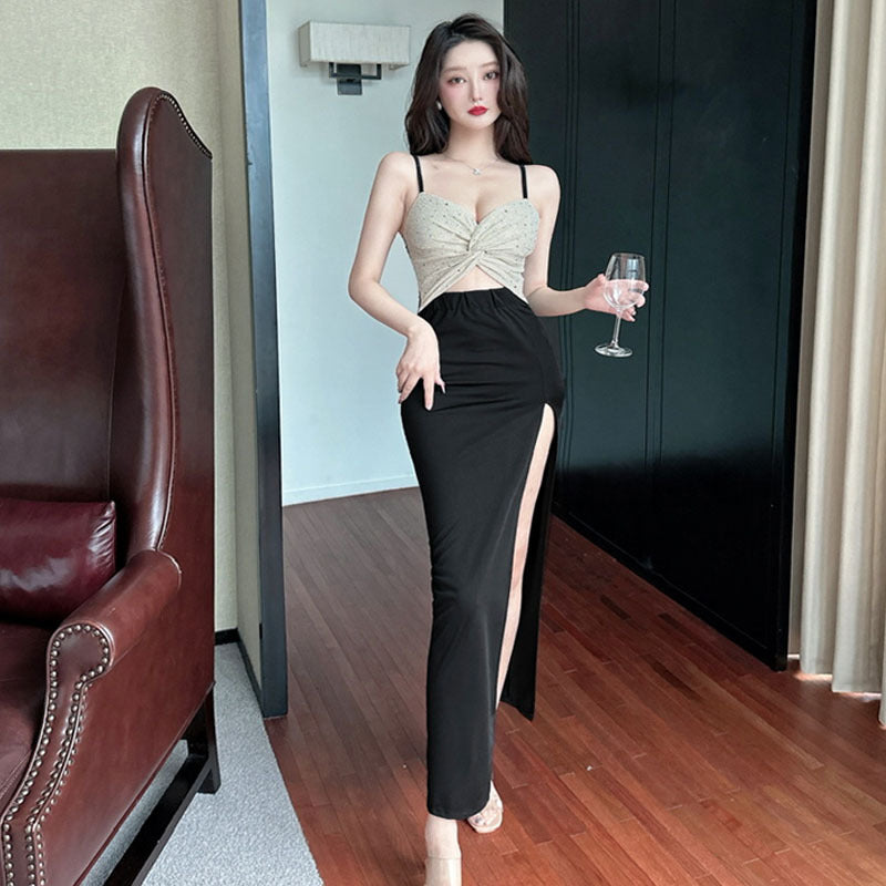 Dam Långklänning Bodycon V-Neck Polyester för Fest-2