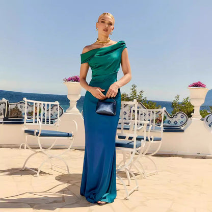 Kvinnors A-Line Klänning Blommig Spandex Lång-2