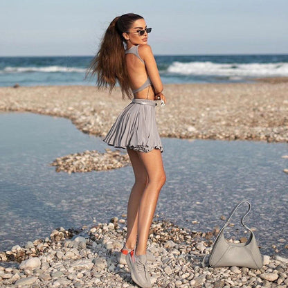 Damen Set: Elegantes Crop-Top und Vikkjol für Sommer – Baumwolle und Polyester, Leicht und Luftig, Ideal für Festliche Anlässe 5