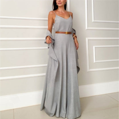 Dam Jumpsuit Ärmlös Utställd Lätt Elastiskt Material-2