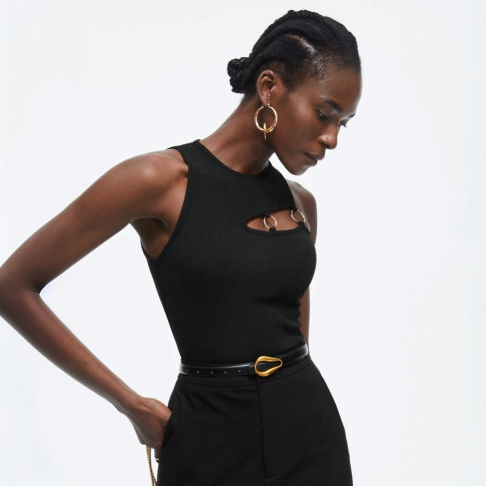 Dam T Shirt Oregelbunden Passform Polyester för Avslappnad och Festlig Stil-4