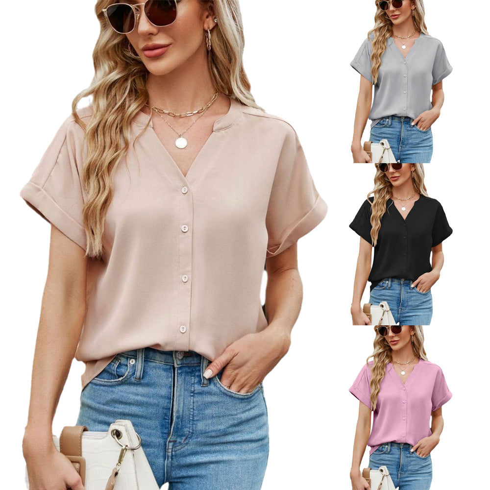 Dam Cardigan V-Neck Löst Passform Is-Silk-2