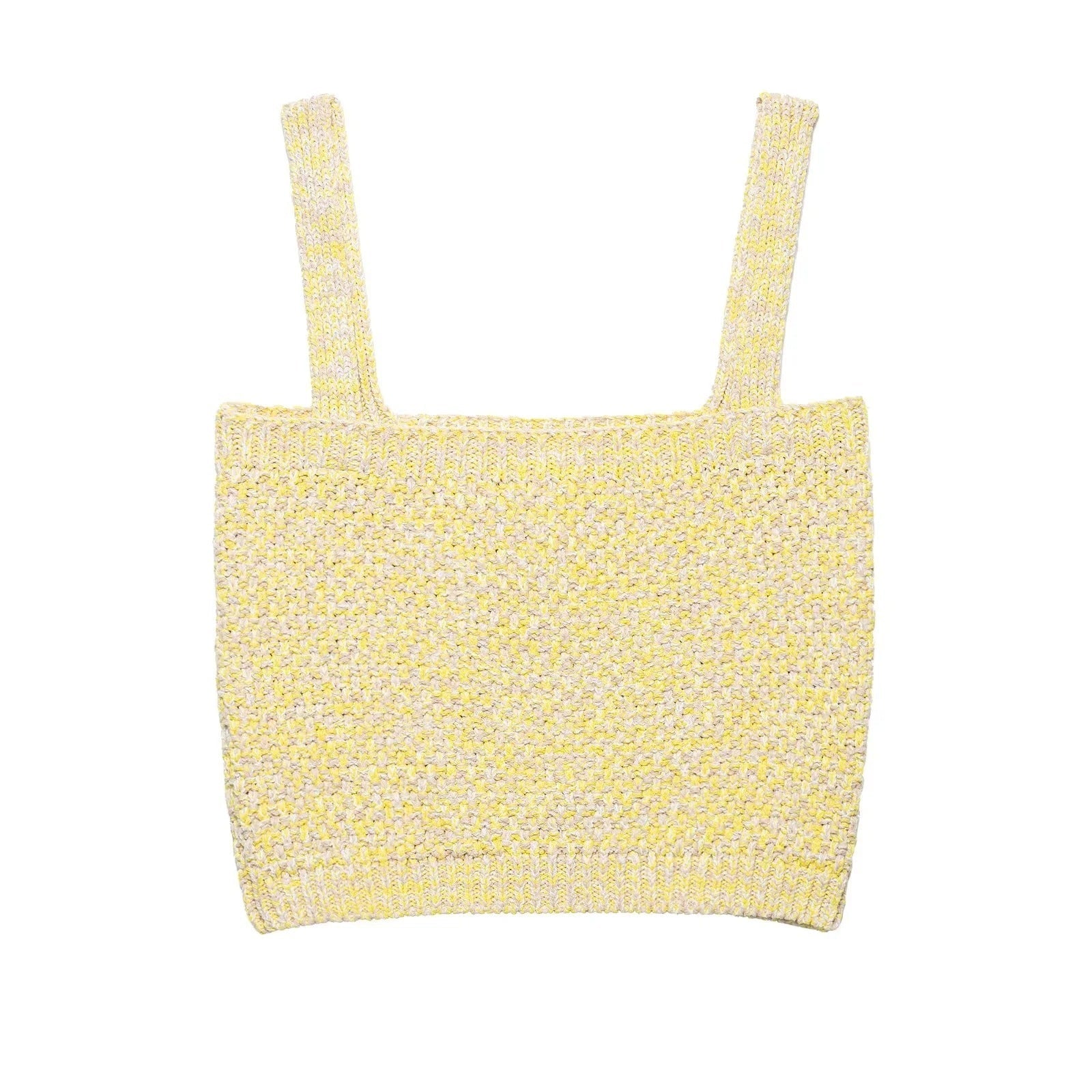 Damstickad Topp med Breda Remmar och Fint Mönster i Lätt Tyg 2