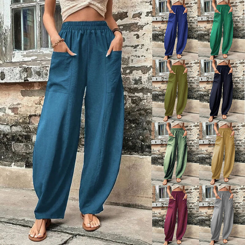 Fritidsbyxor Herr med Fickor i Spandex – Casual Långa Byxor för Avslappnade Dagar 2