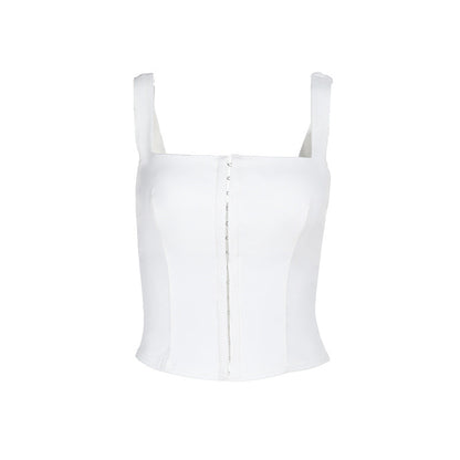 Festtoppar Dam Skräddarsydd Bustier Top Fyrkantig Halsringning Stretchigt Tyg-6