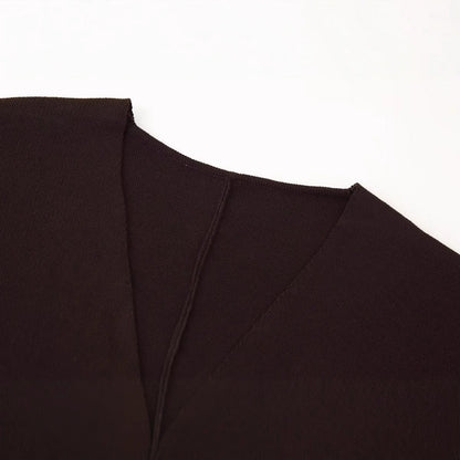 Kvinnors Cardigan V-ringning Mjuk Andningsbar Fiber med Knappdetaljer 3