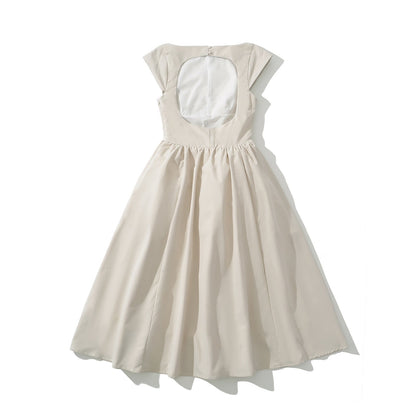 Dam Aftonklänning Klassisk Snitt Voluminös Kjol Högkvalitativt Material-3