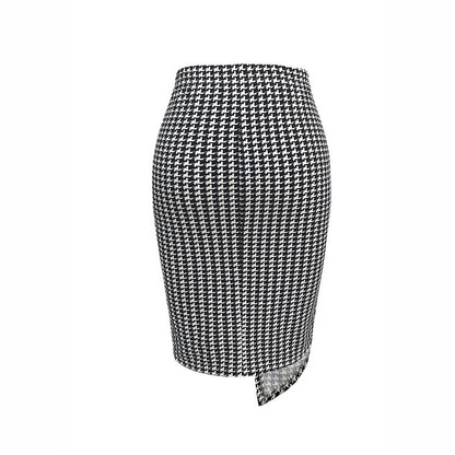 Kjol Dam Wrap Asymmetrisk Design i Högkvalitativt Andningsbart Tyg-5