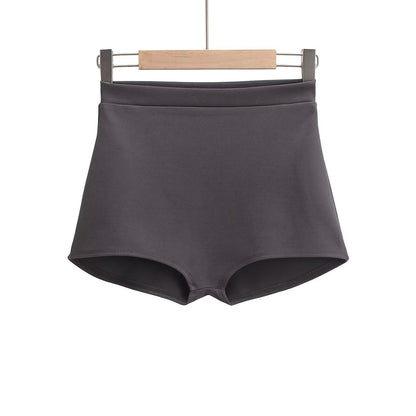 Kvinnor Sportiga Shorts Andningsbart Tyg Elastiskt Midjeband 4