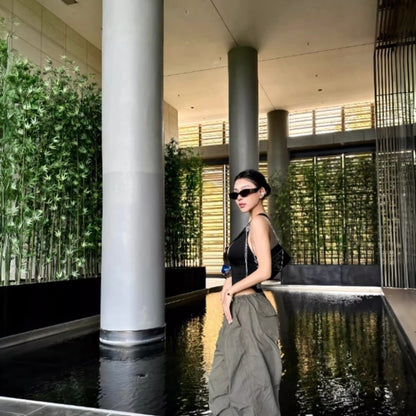 Dam Jumpsuit Off-Shoulder Hög Midja Stretchigt Tyg-3