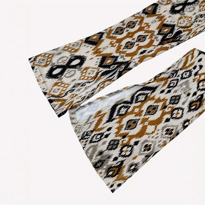 Kvinnor Palazzo Byxor Mönstrade Bekväm Andningsbart Material 3