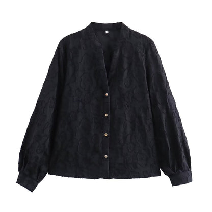 Variant image for Herrskjorta Långärmad Blommig 100% Bomull Avslappnad Passform-6