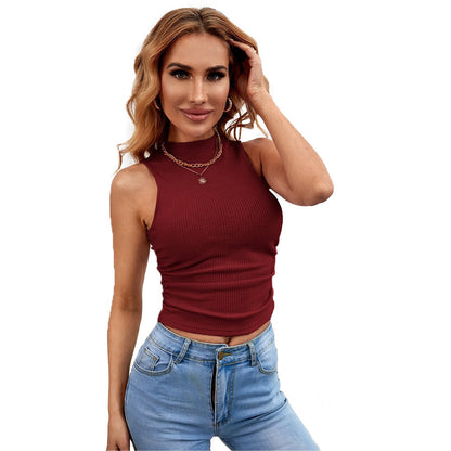 Dam Väster Ståkrage Ruffles Våffeltyg Stretch-6