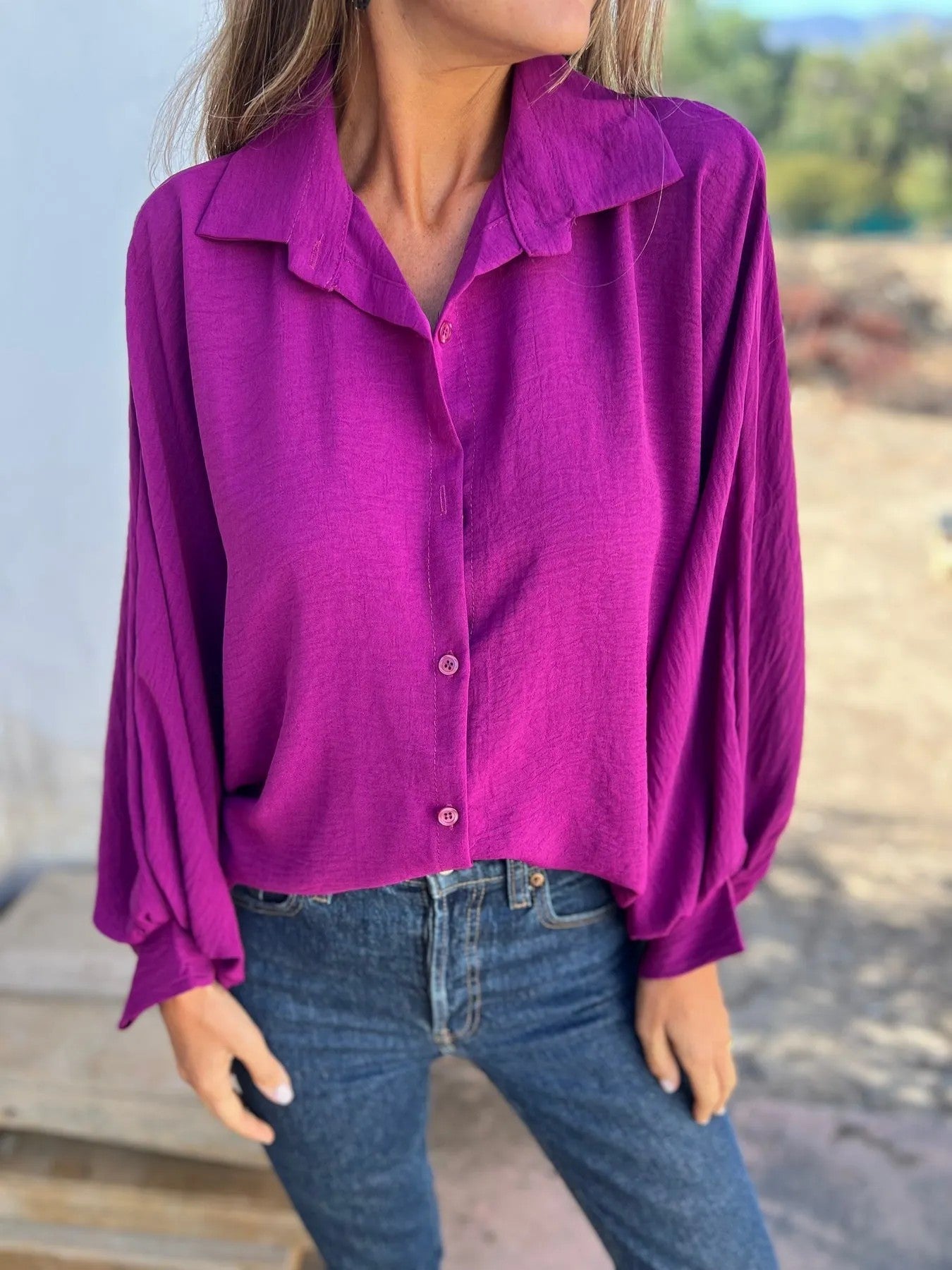 Variant image for Herrskjorta Långärmad Med Lösa Puffärmar Polyester-9