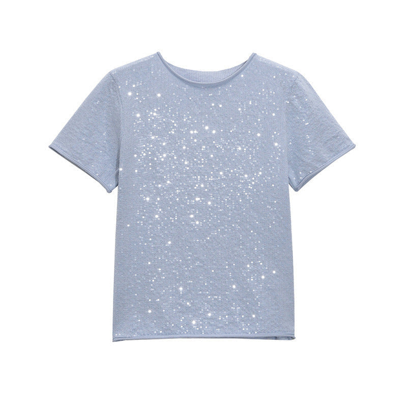 Stickad Dam Tröja Rundhalströja Medium Tjocklek Polyester-5