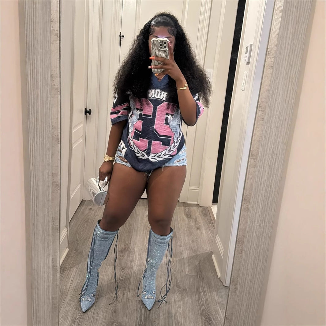 Herr T-shirt Kort Ärmar V-ringning Kvalitets Polyester Spandex-2