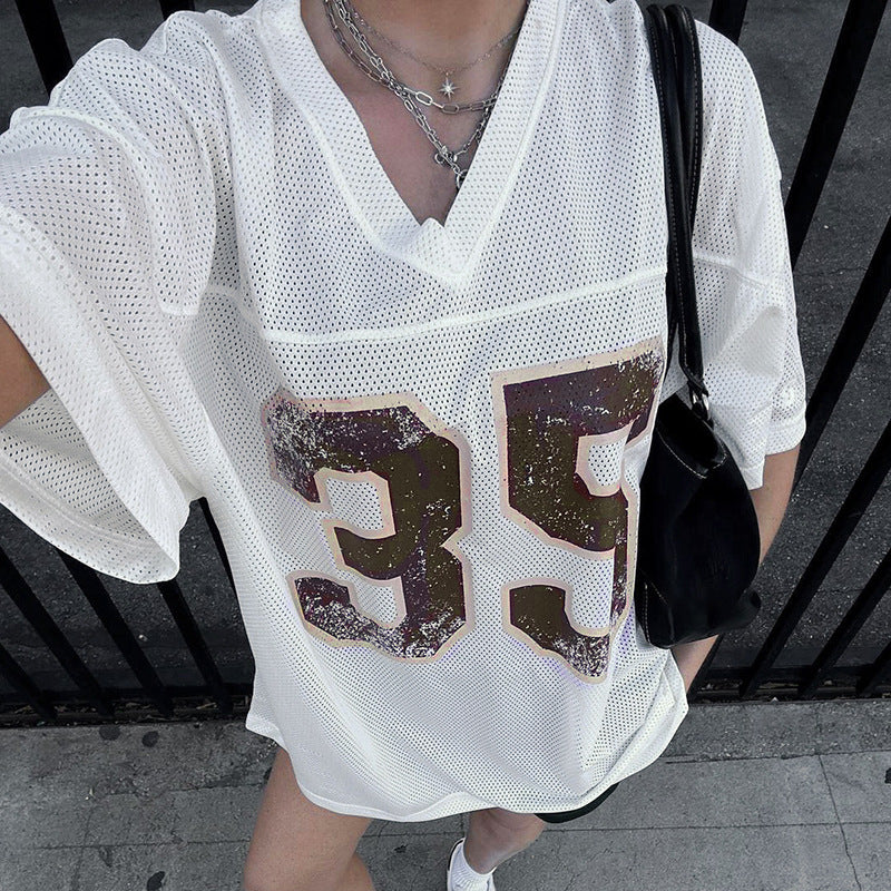 Dam T Shirt V-ringad Spandex Kort Ärmar Trendig Design-2