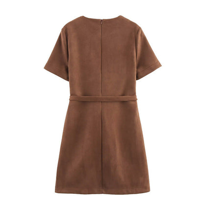 Dam A-Line Midi Klänning Mönstrad För Sommarfest Och Bröllop-3