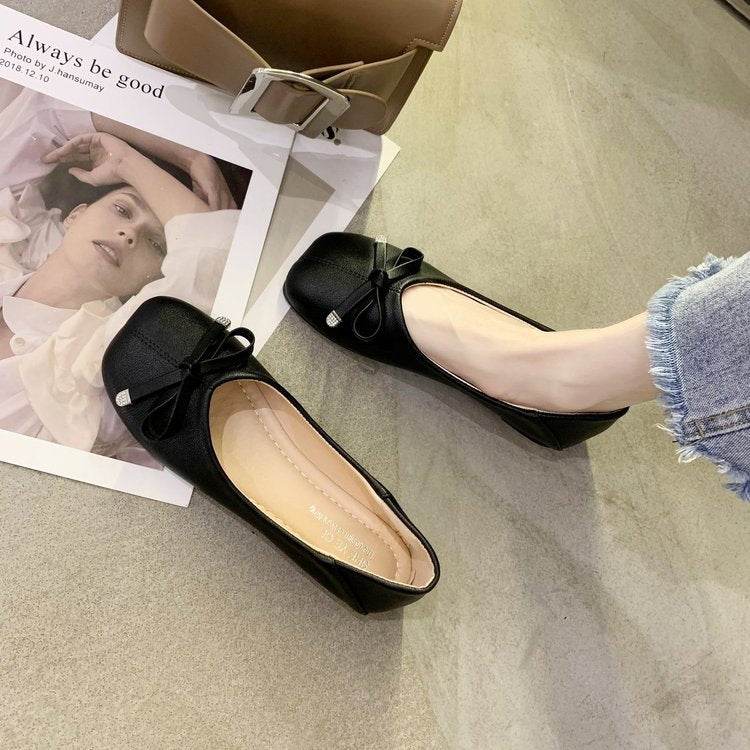 Kvinnors Ballerinaskor Syntetiskt Läder Dekorativa Slingdetaljer 5