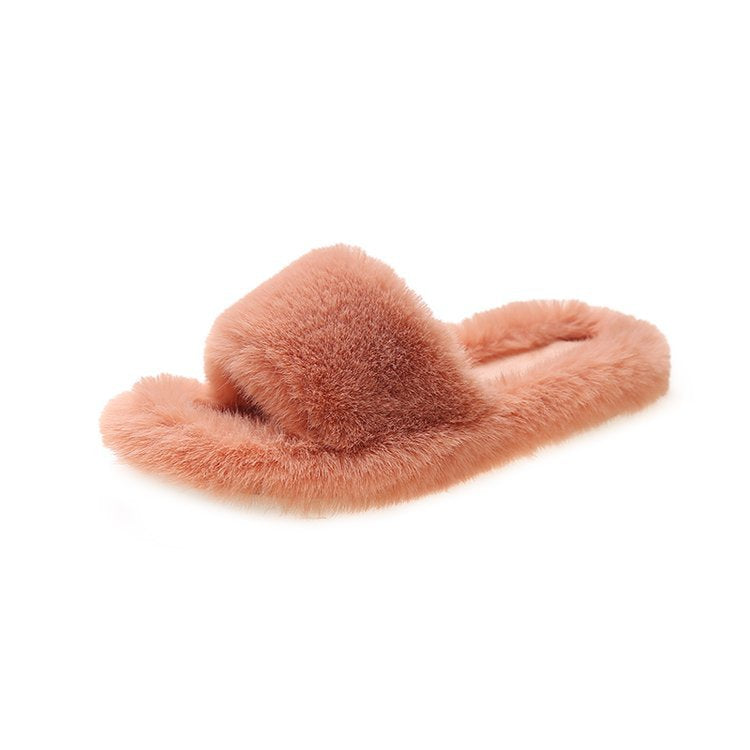 Dam Tofflor Fluffiga Mysiga Syntetmaterial 11