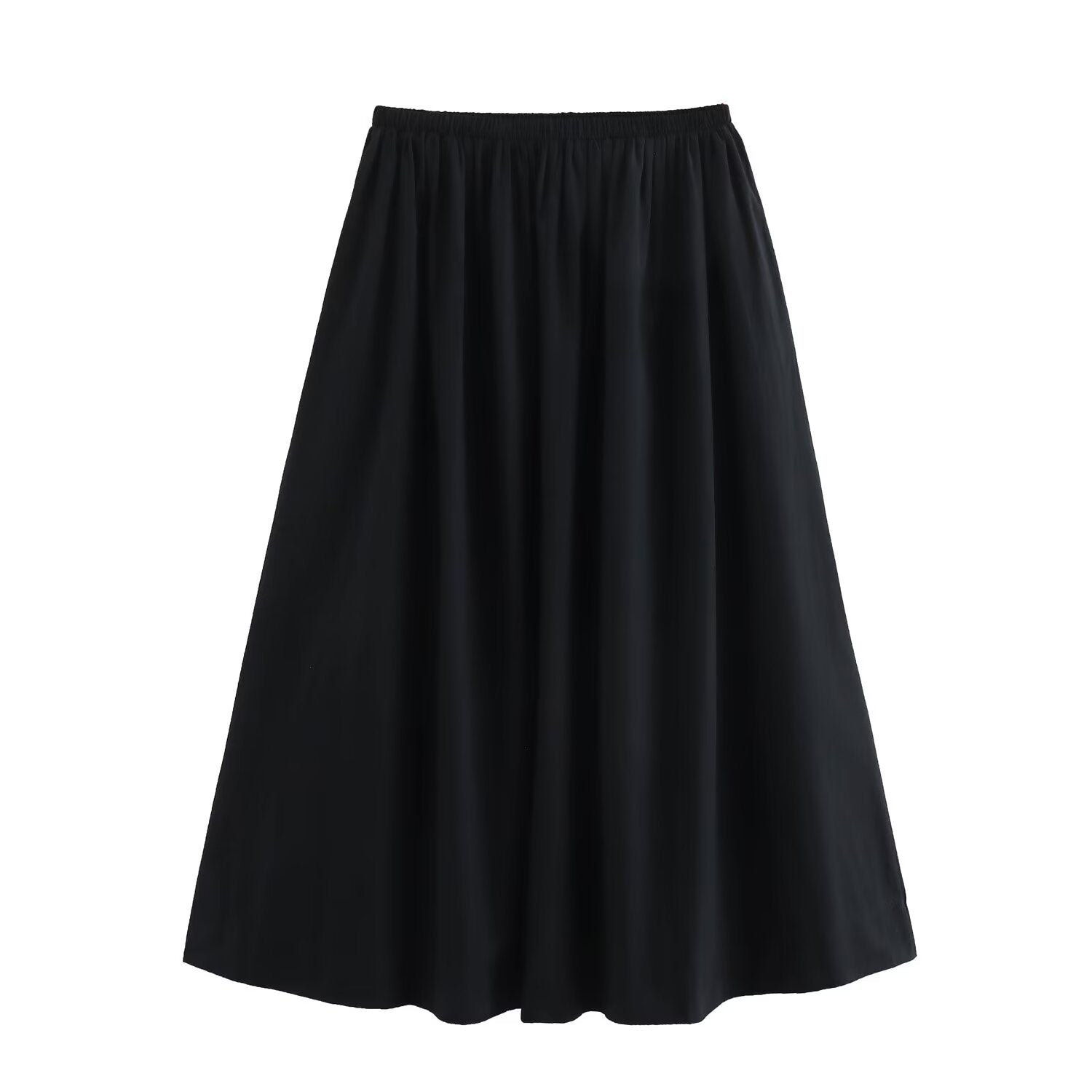 Dam Midi Kjol A-linjeformad Polyester-3