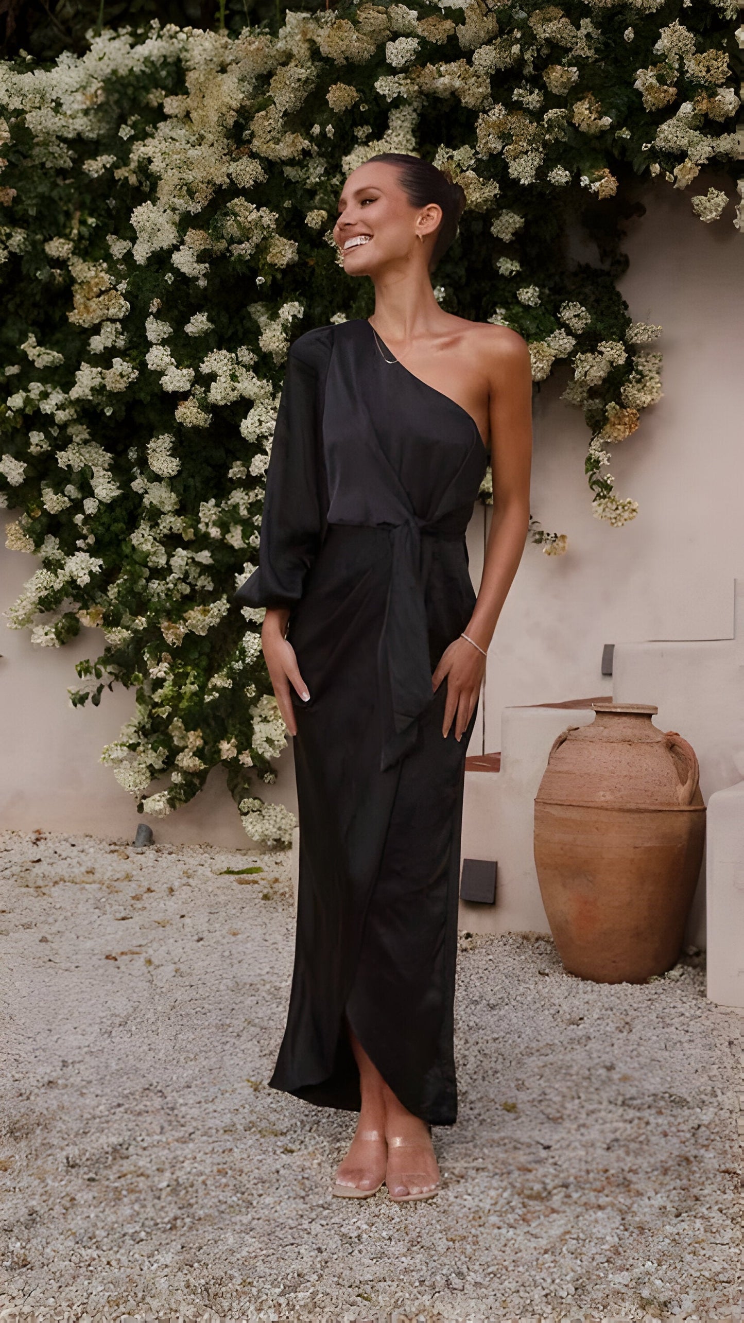 Variant image for Dam Maxiklänning Flödande Satin Elegant Sommar-1