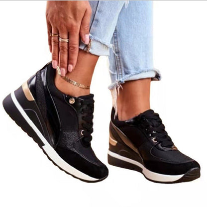Kvinnors Sneakers Sportiga Metalliska Detaljer Vadderad Sula-4