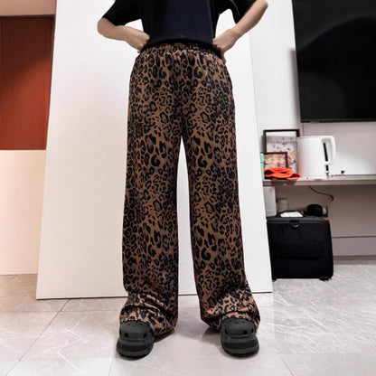 Kvinnors Raka Byxor Leopardmönster Streetwear Spandex Tyg-2