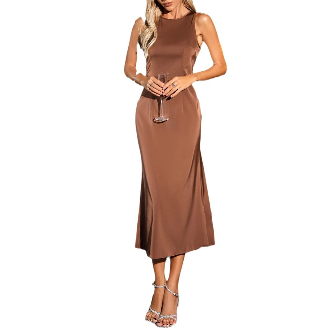 Maxiklänning Dam Elegant Figur-Kramande Mjuk Tyg 5