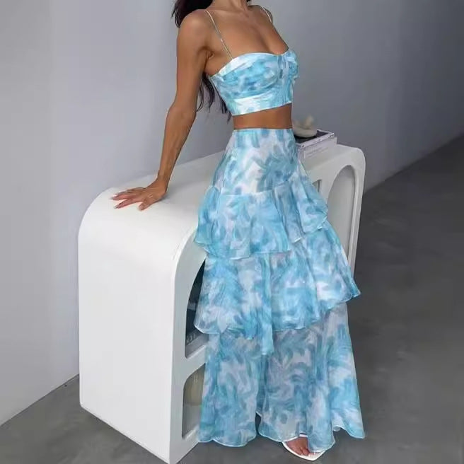 Dam Tröja och Blyertskjol Set Ärmlös Polyester-5