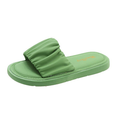 Kvinnor Pantoletter med Elastisk Överdel och Slip-Resistent Sula – Bekväm och Modern Design för Inomhus och Utomhusbruk 1