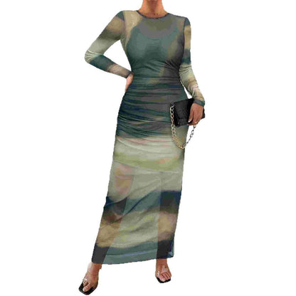 Elegantes Damenkleid aus Elastischem Material – Festliches Kleid für Partys und Besondere Anlässe in Auffälligen Farben und Harmonischen Mustern 6