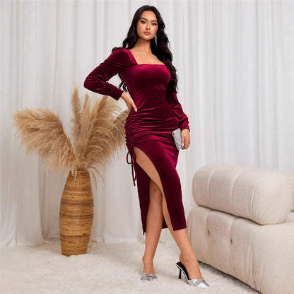 Fina Dam Klänningar Midi Monokrom Bodycon Polyester-3