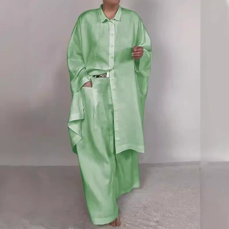 Herrbyxor Linnebyxa Casual Set Polyester Spandex-5