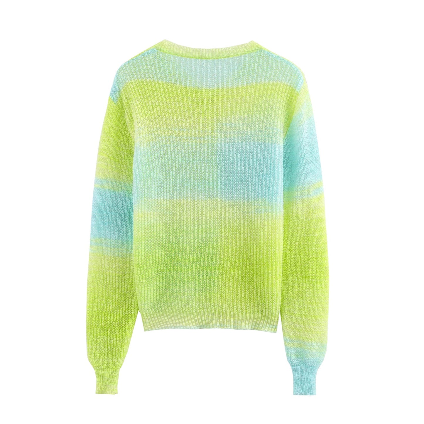 Kvinnors Cardigan Färggradient Mjuk Material-3