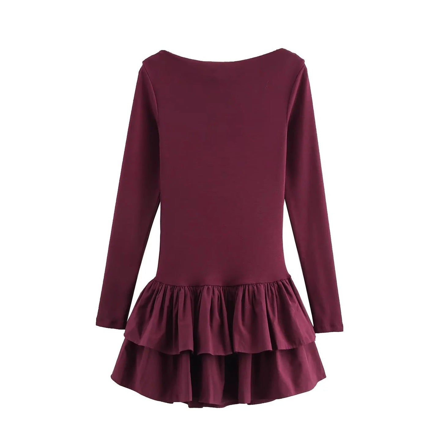 Variant image for Kvinnors Klänning Ärmlös Ruffle Detaljer Elastiskt Tyg-4