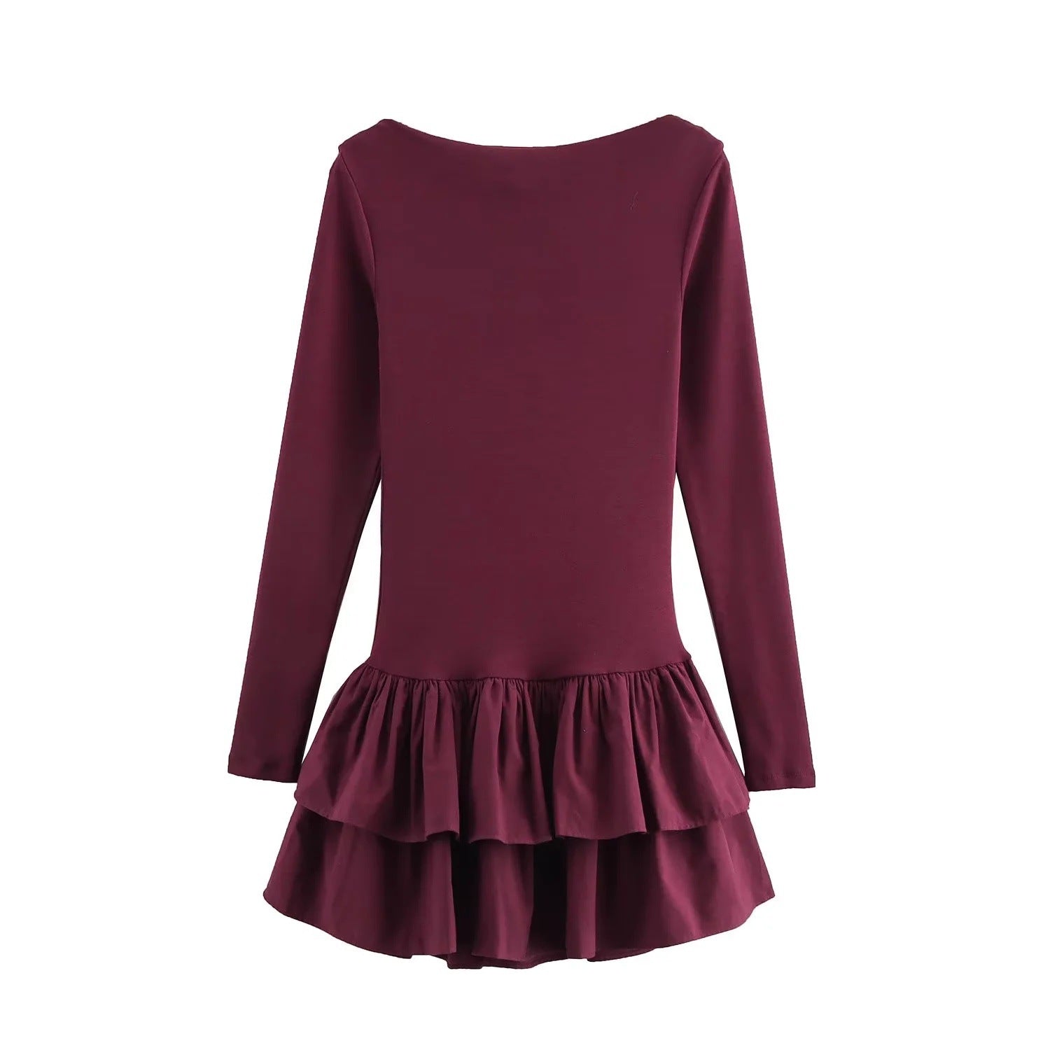 Variant image for Kvinnors Klänning Ärmlös Ruffle Detaljer Elastiskt Tyg-4