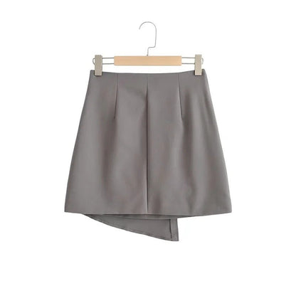 Dam Wrap Kjol Elegant Knutdesign Andningsbart Material-2