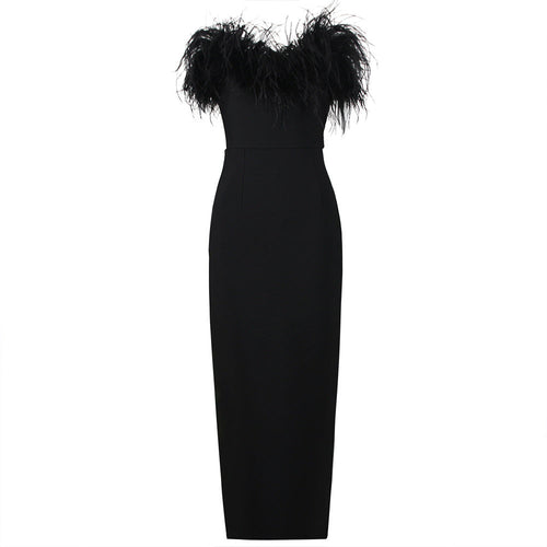 Damklänning Bodycon med Penna Kjol Polyester Elastan-1