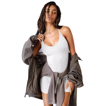 Kvinnors Bodycon Klänning i Monokrom Design, Ärmlös, 90% Polyester, Elegant och Modern, Flera Färger och Storlekar XS-XL 3