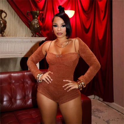 Dam Overall Monokrom Långärmad Tunn Elastan-2