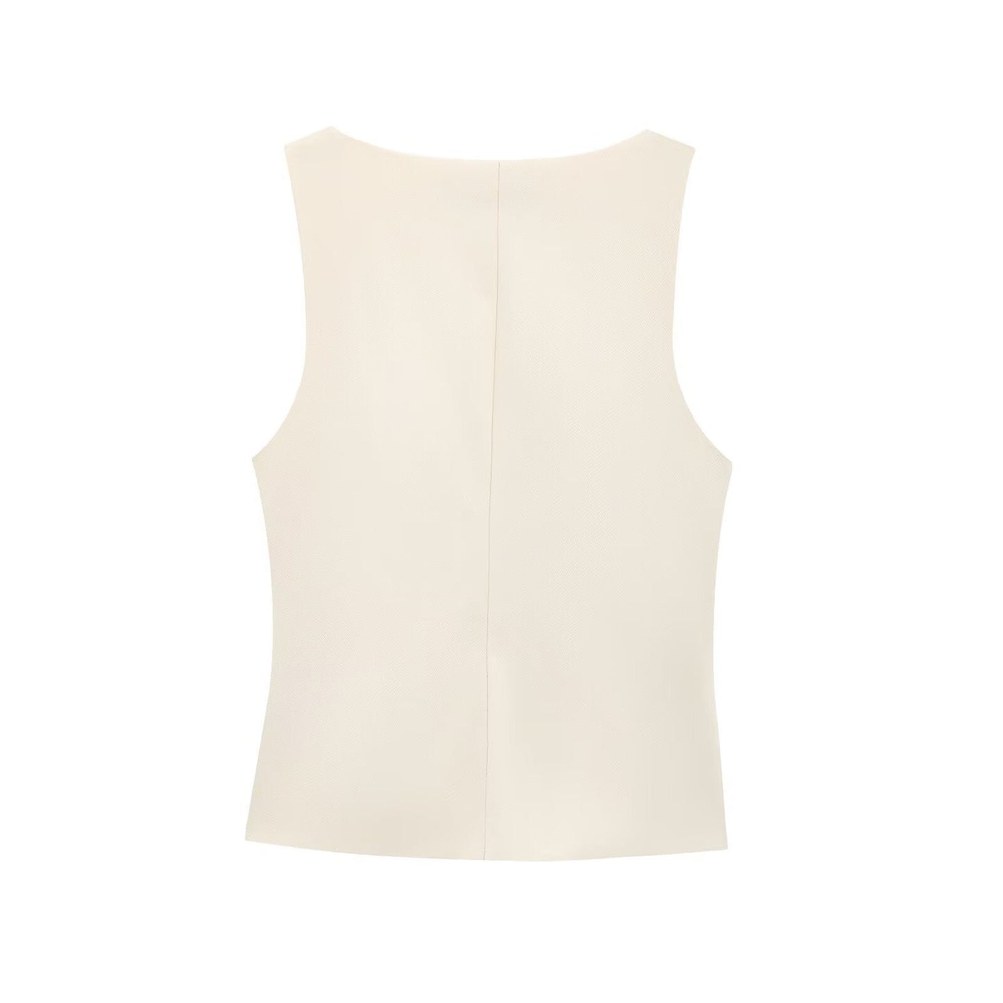 Dam Cardigan Fyrkantiga Ärmar Polyester med Knappdetaljer-4