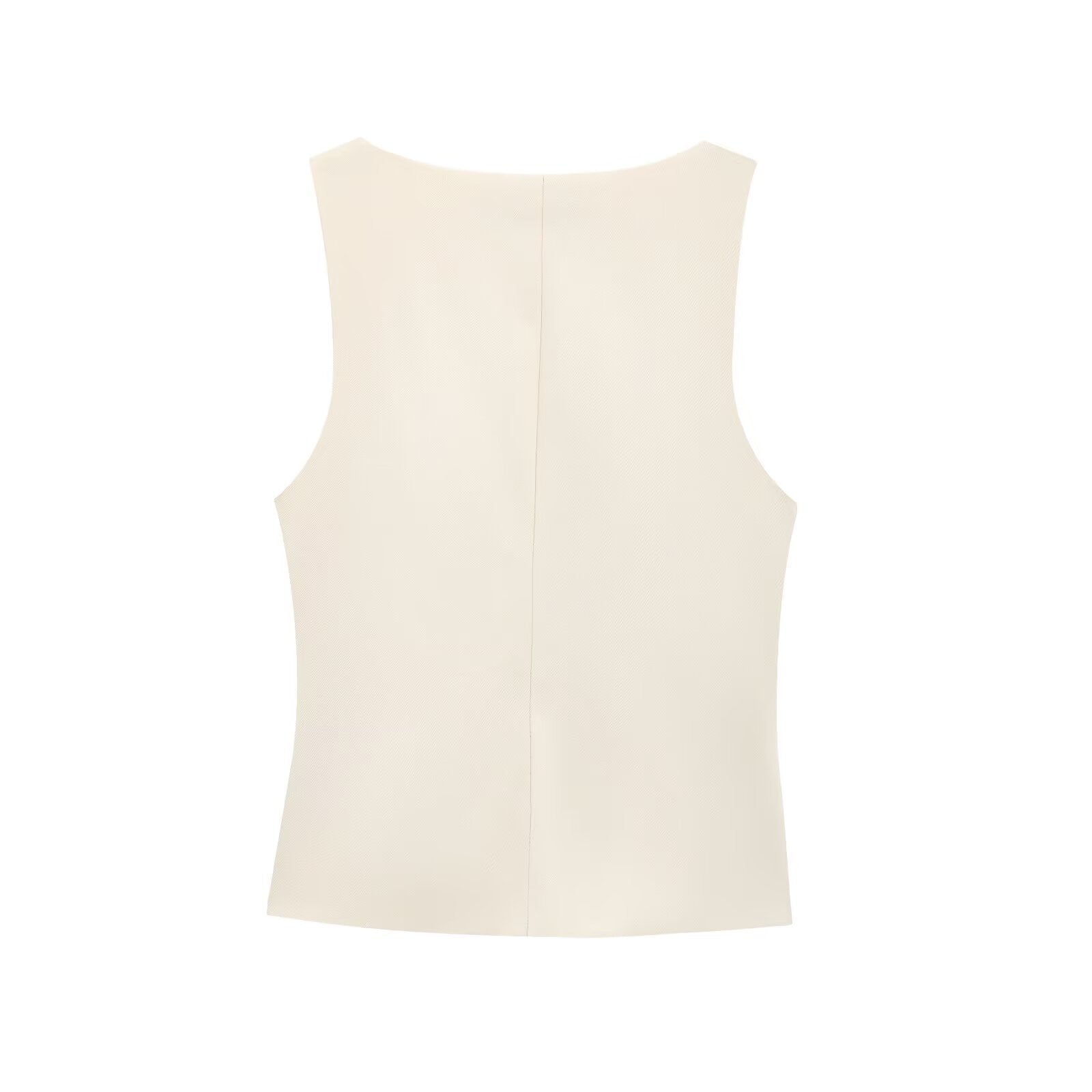 Dam Cardigan Fyrkantiga Ärmar Polyester med Knappdetaljer-4