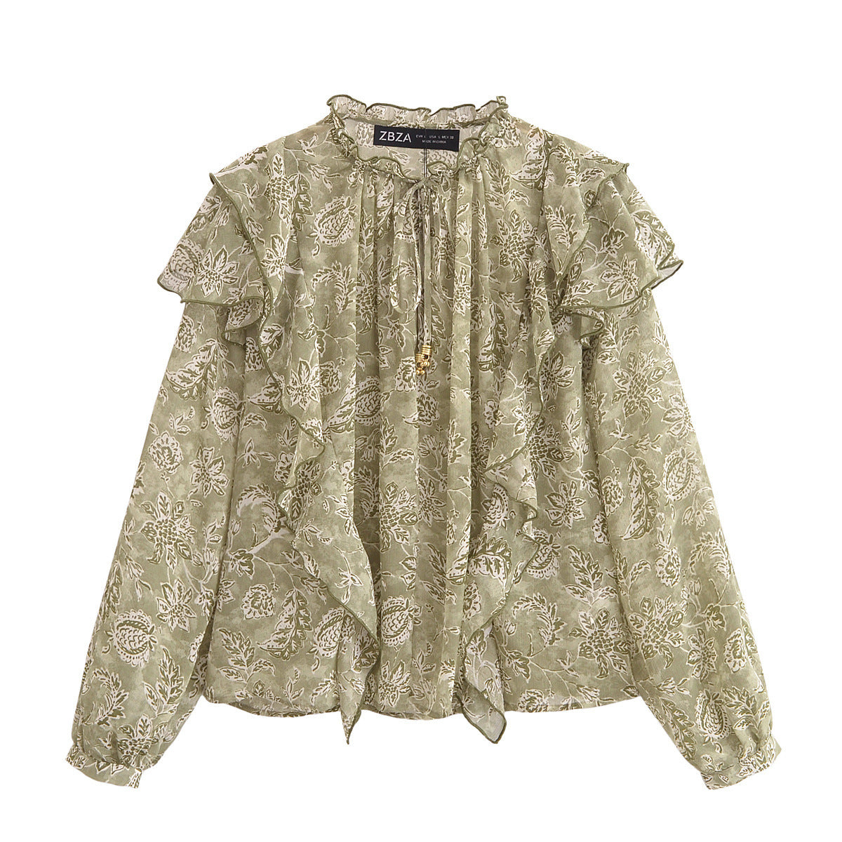 Dam Skjorta Kortärmad Tryckt Polyester Casual-1