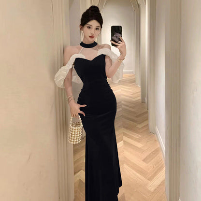 Variant image for Kvinnors Aftonklänning Halterneck Off-Shoulder Tight Polyester-7