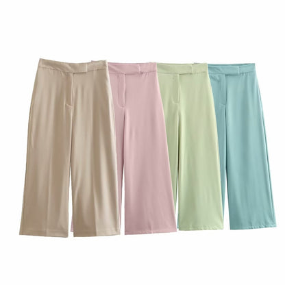 Matchande Set Dam Monokrom Byxor med Tank Top 100% Bomull 2