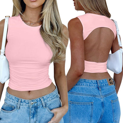 Variant image for Dam T-shirt Ärmlös Rundhals Mjölk Silke-17